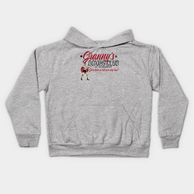 Granny's Boxing Club Kids Hoodie by ResortMagicMerch